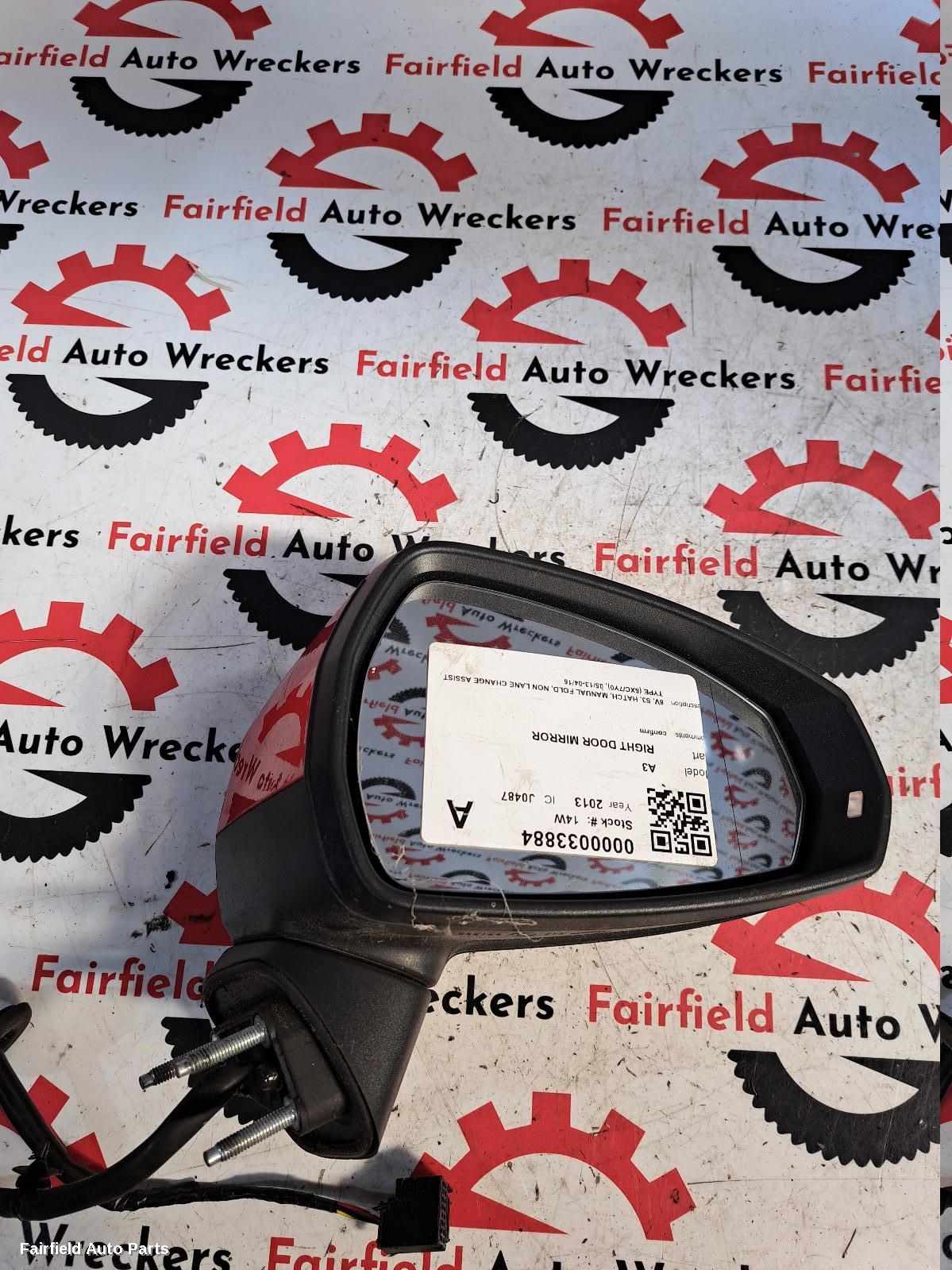 2013-2020 Audi A3 Right Door Mirror