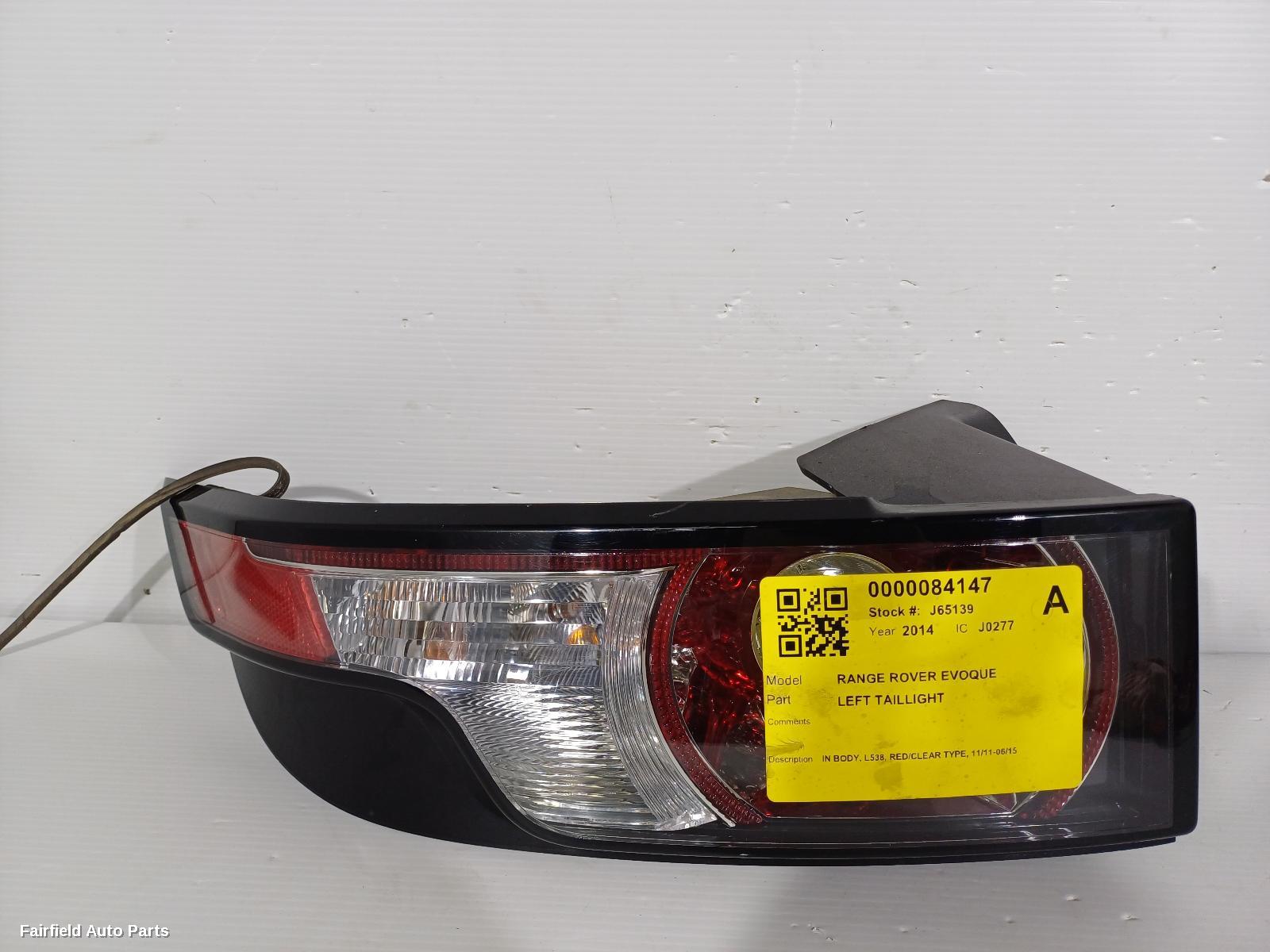 2011-2015 Land Rover Rangerover Evoque Left Taillight