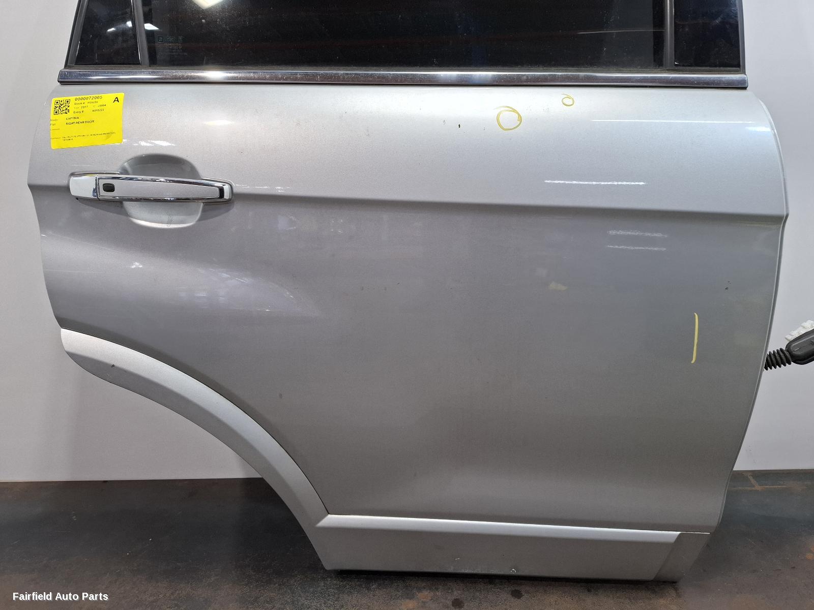 2013-2018 Holden Captiva Right Rear Door Sliding