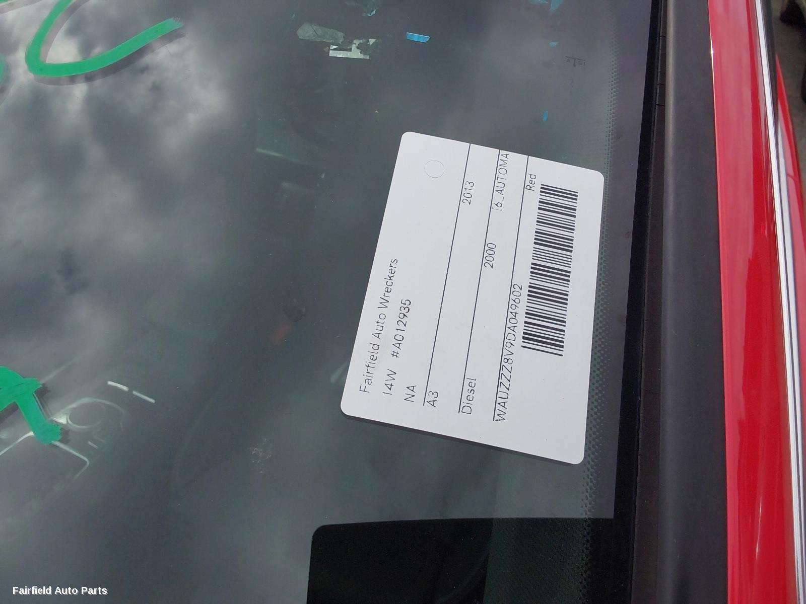 2013 Audi A3 Right Taillight