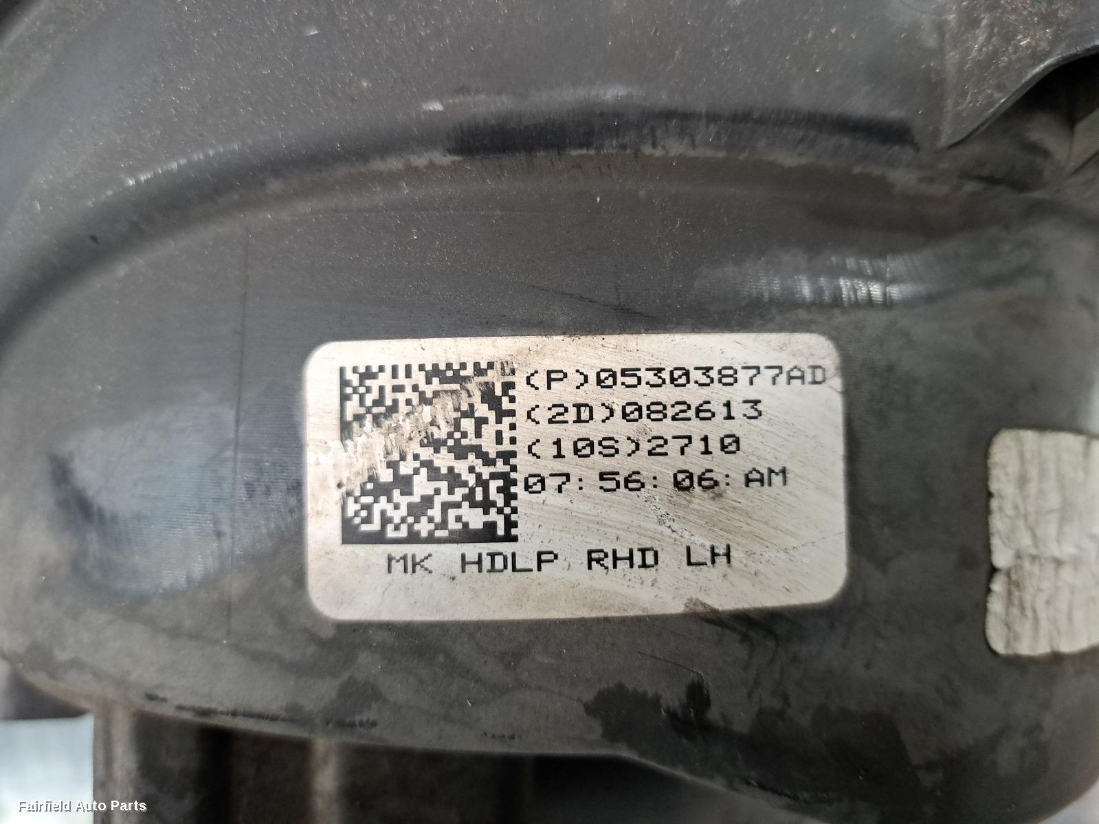 2014 Jeep Patriot Left Headlamp