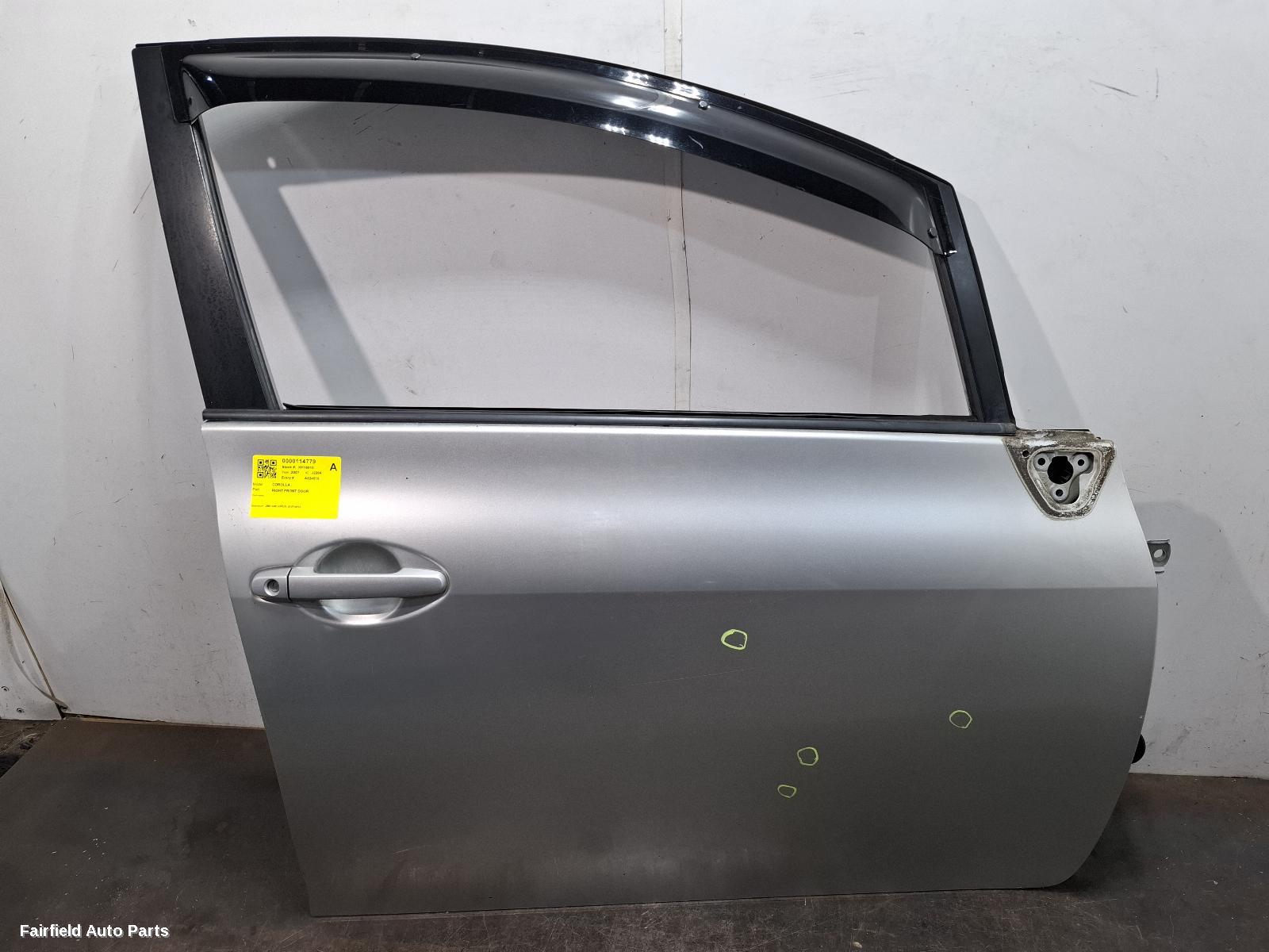 2007-2012 Toyota Corolla Right Front Door