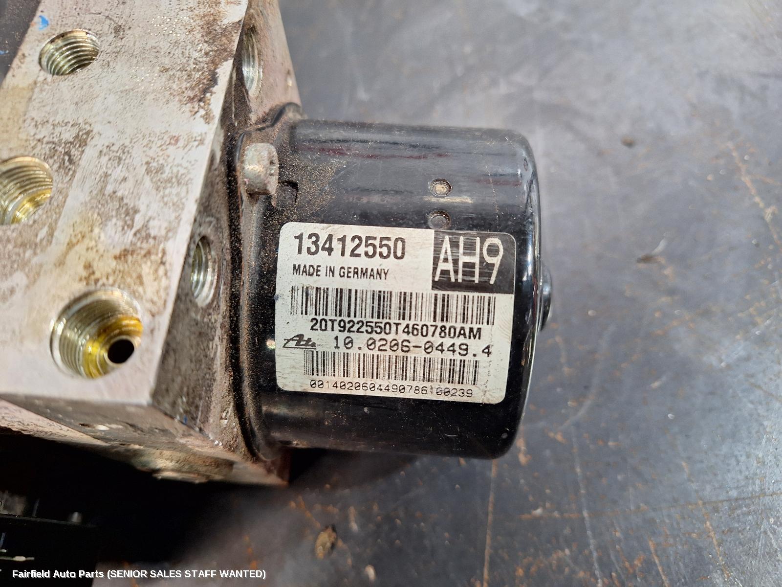 2017 Holden Cruze Abs Pump Modulator