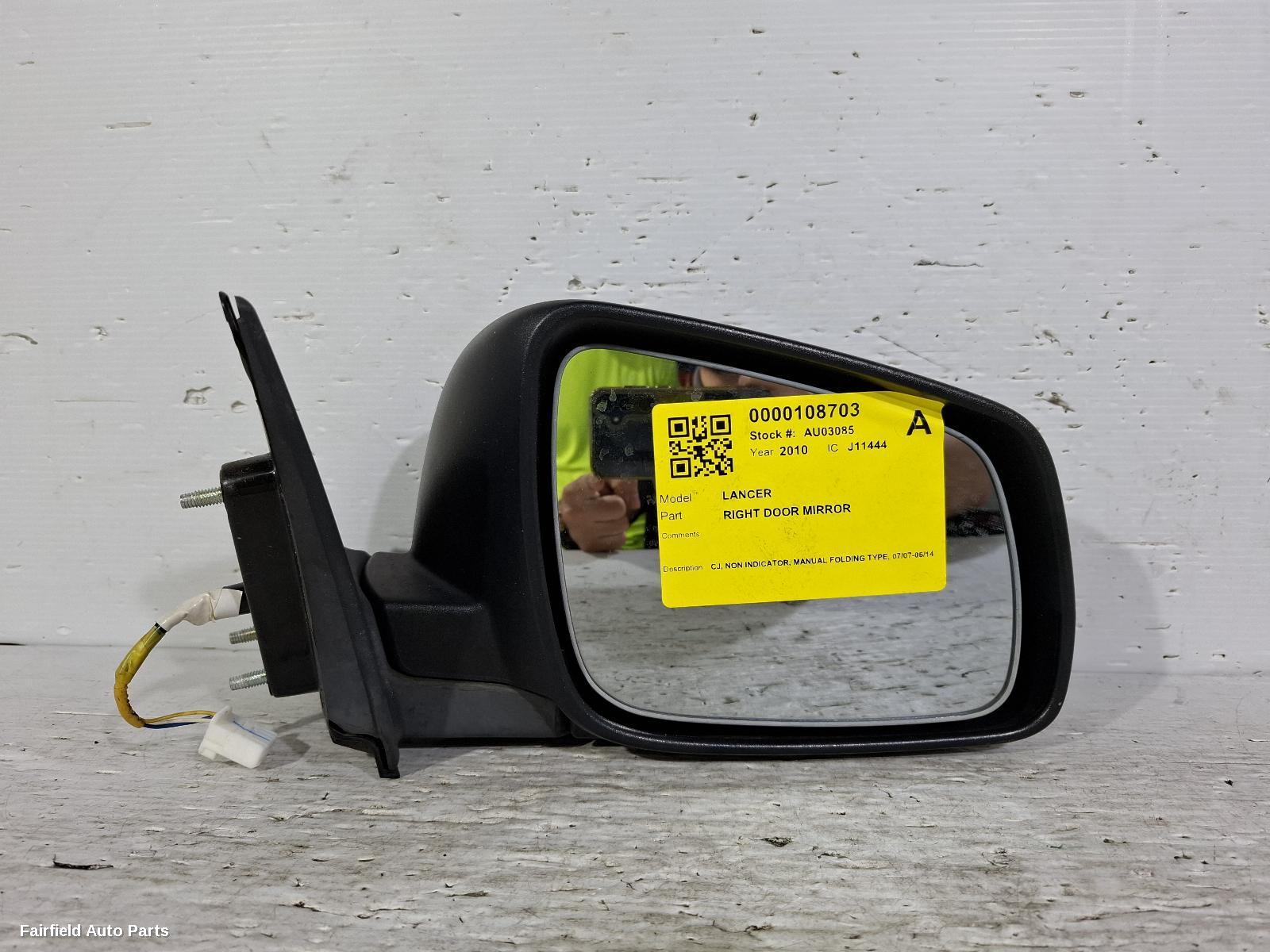 2007-2014 Mitsubishi Lancer Right Door Mirror