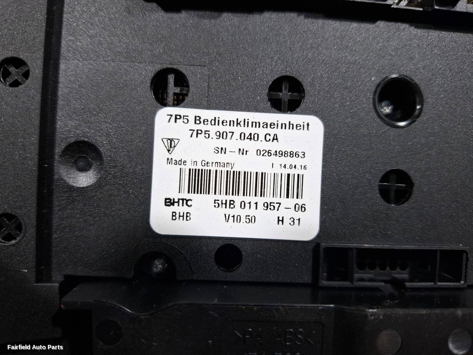 2010-2018 Porsche Cayenne Heater Ac Controls