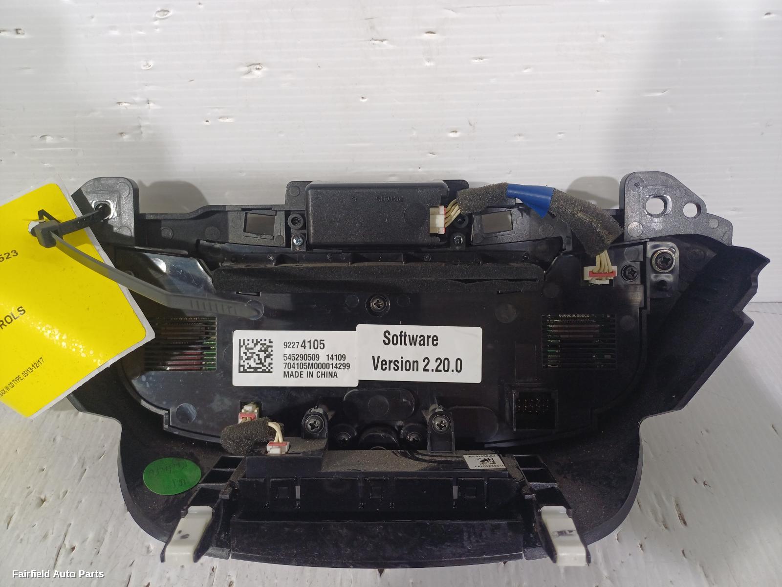 2013-2017 Holden Commodore Heater Ac Controls