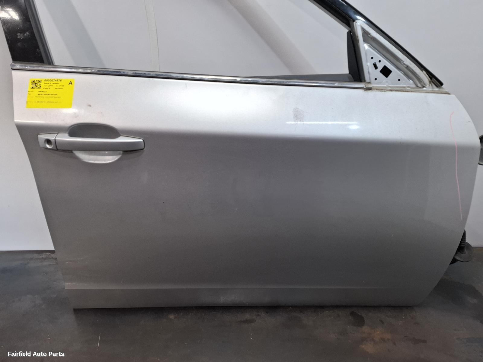 2007-2011 Subaru Impreza Right Front Door