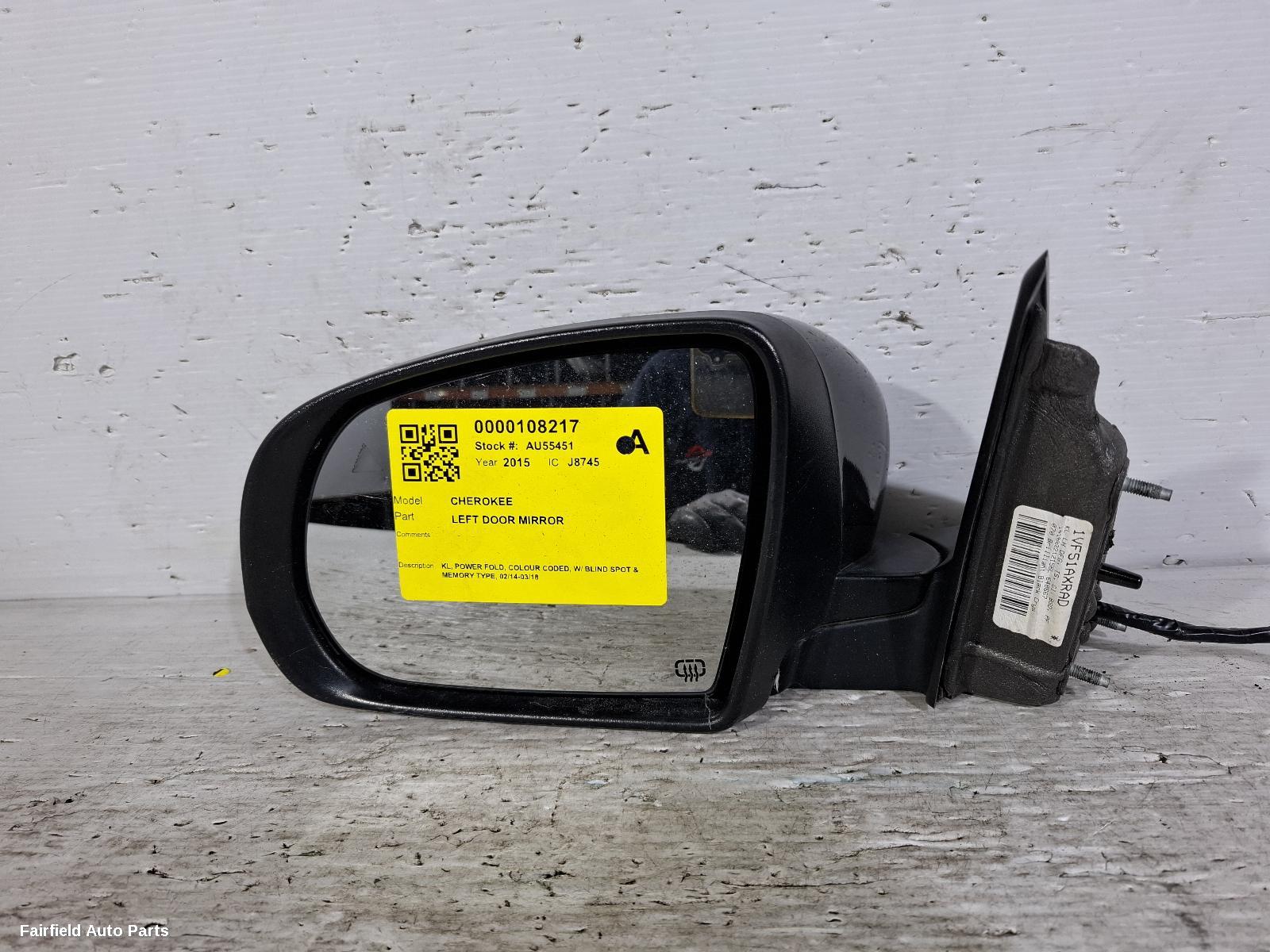 2014-2018 Jeep Cherokee Left Door Mirror