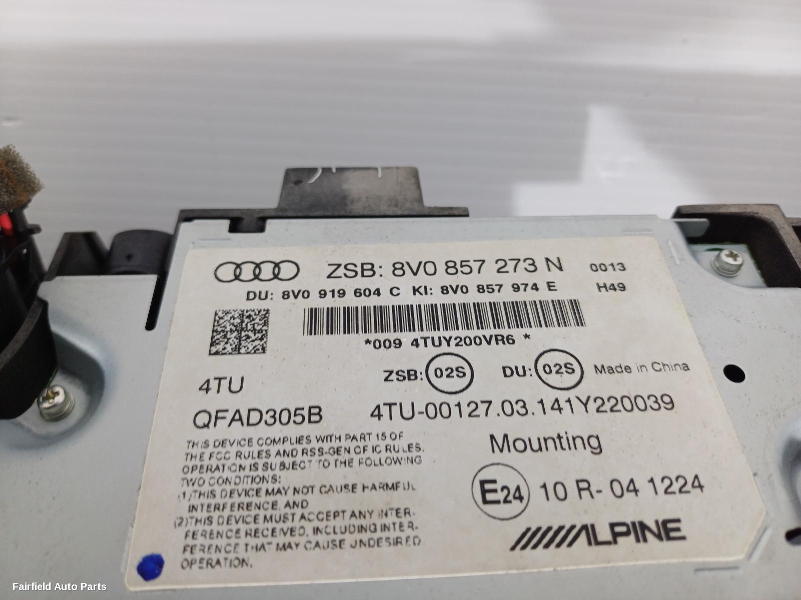 2013-2020 Audi A3 Radio Cd Dvd Sat Tv