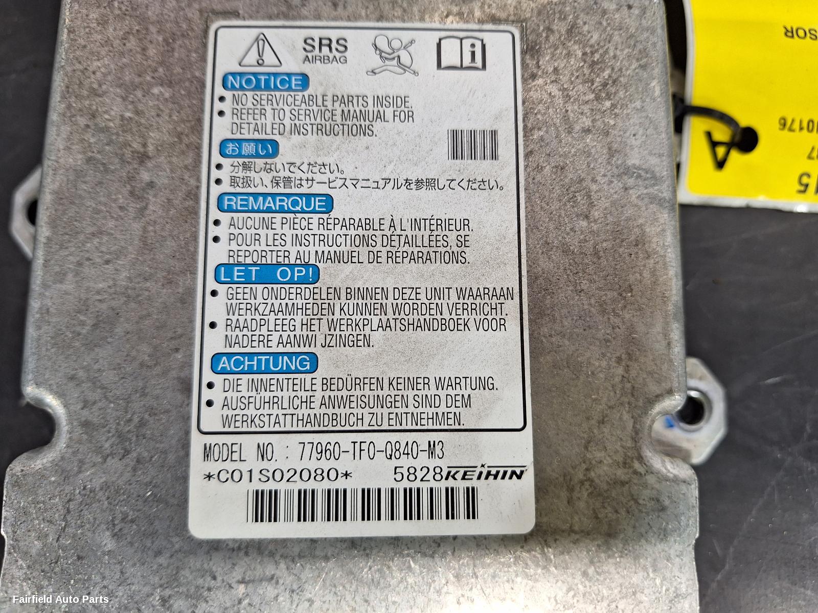 2008-2014 Honda Jazz Airbag Module Sensor