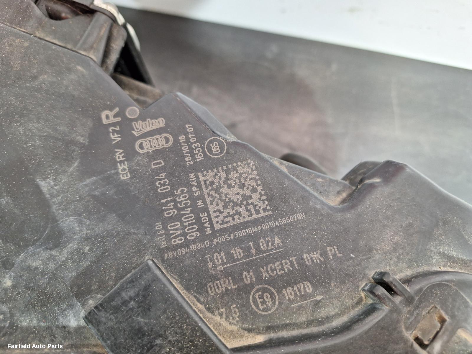 2016-2020 Audi A3 Right Headlamp