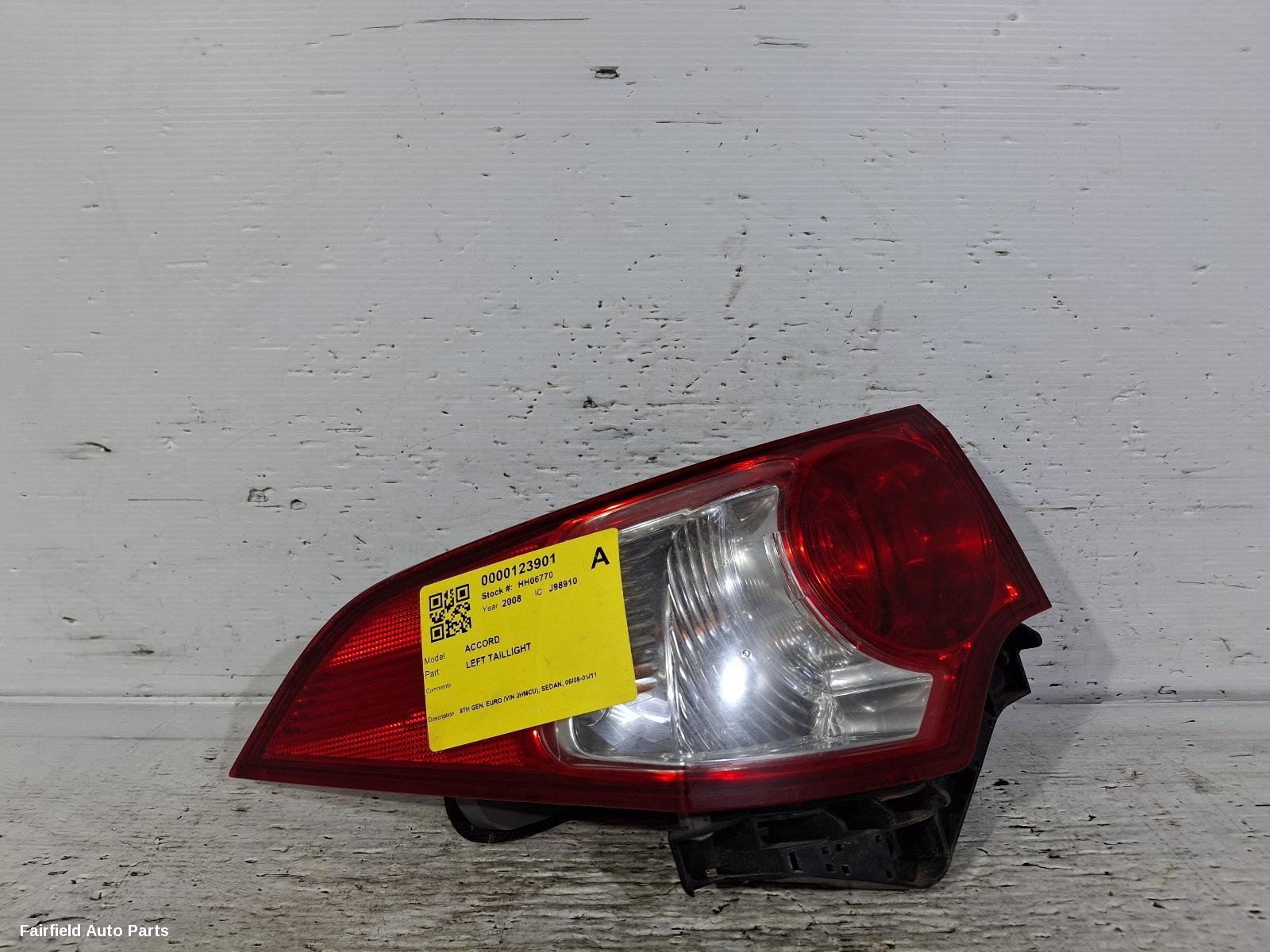 2008-2011 Honda Accord Left Taillight