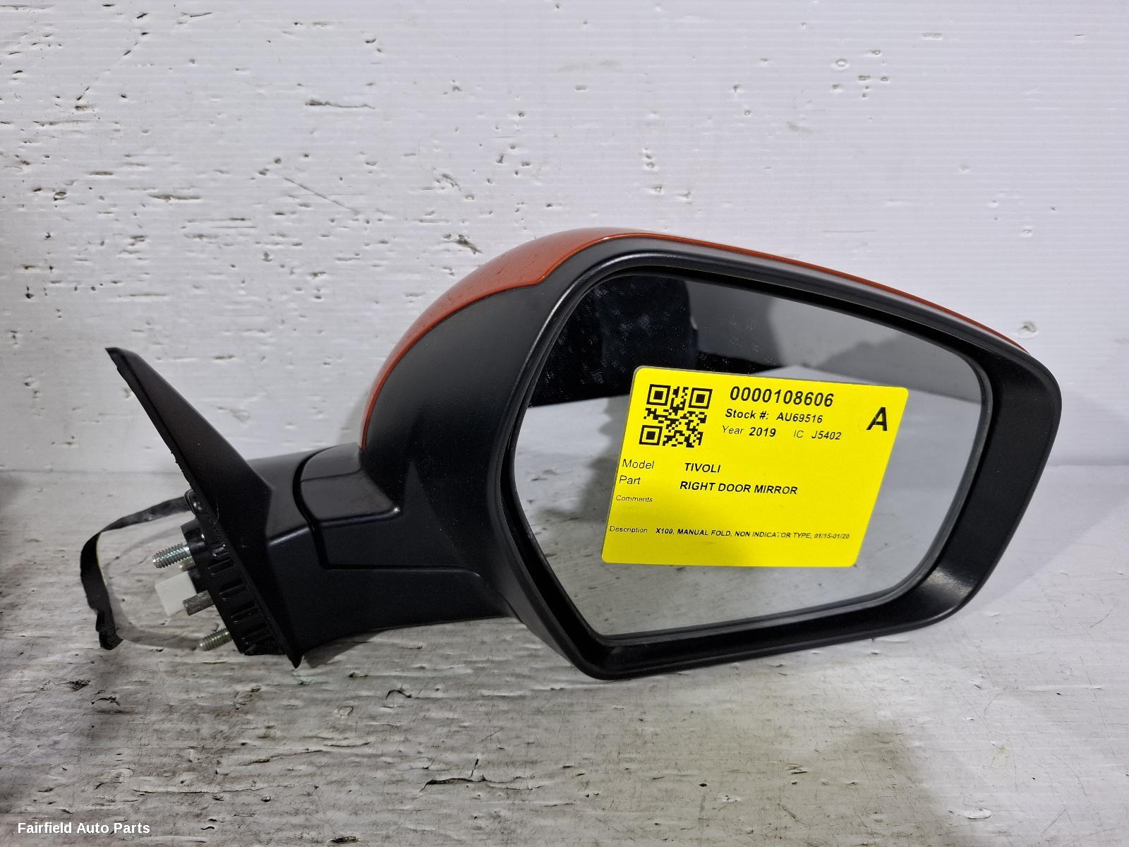 2015-2020 Ssangyong Tivoli Right Door Mirror
