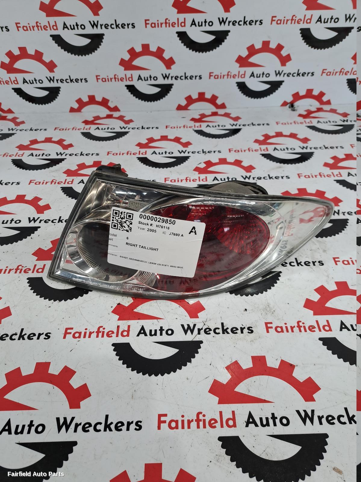 2005 Mazda 6 Right Taillight