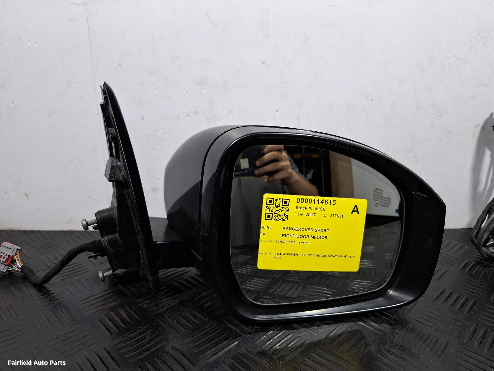 2013-2022 Land Rover Rangerover Sport Right Door Mirror