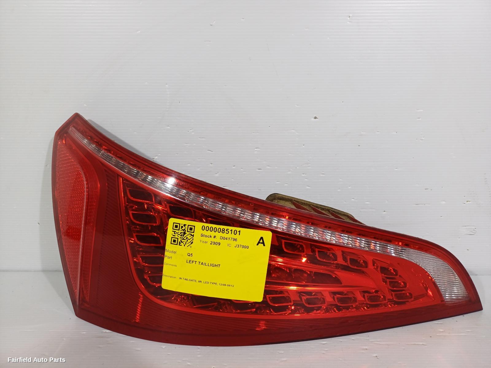 2008-2012 Audi Q5 Left Taillight