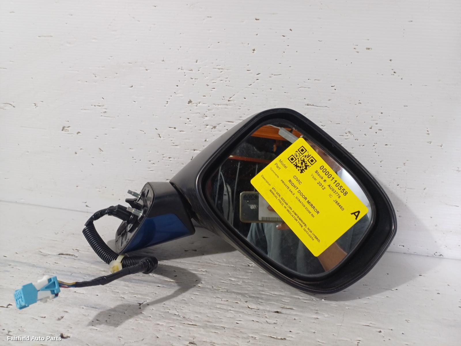 2012-2014 Honda Civic Right Door Mirror