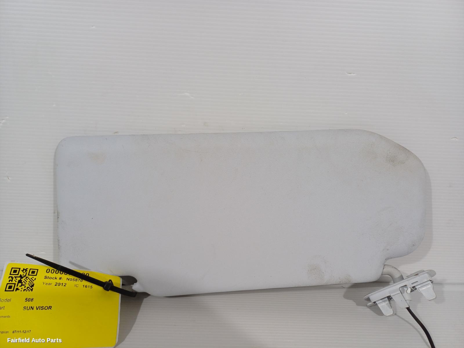 2011-2017 Peugeot 508 Sunvisor