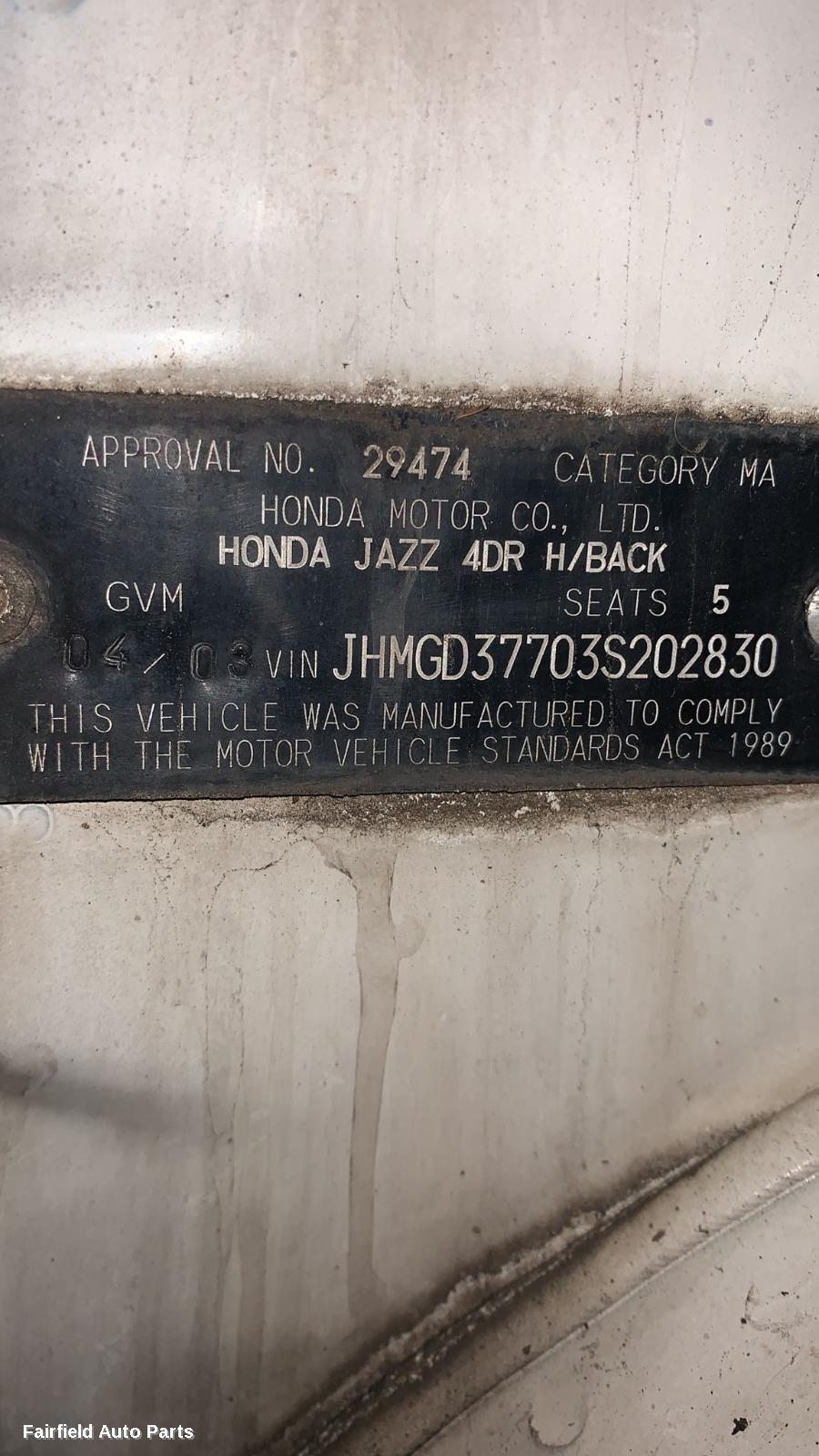 2003 Honda Jazz Front Bumper