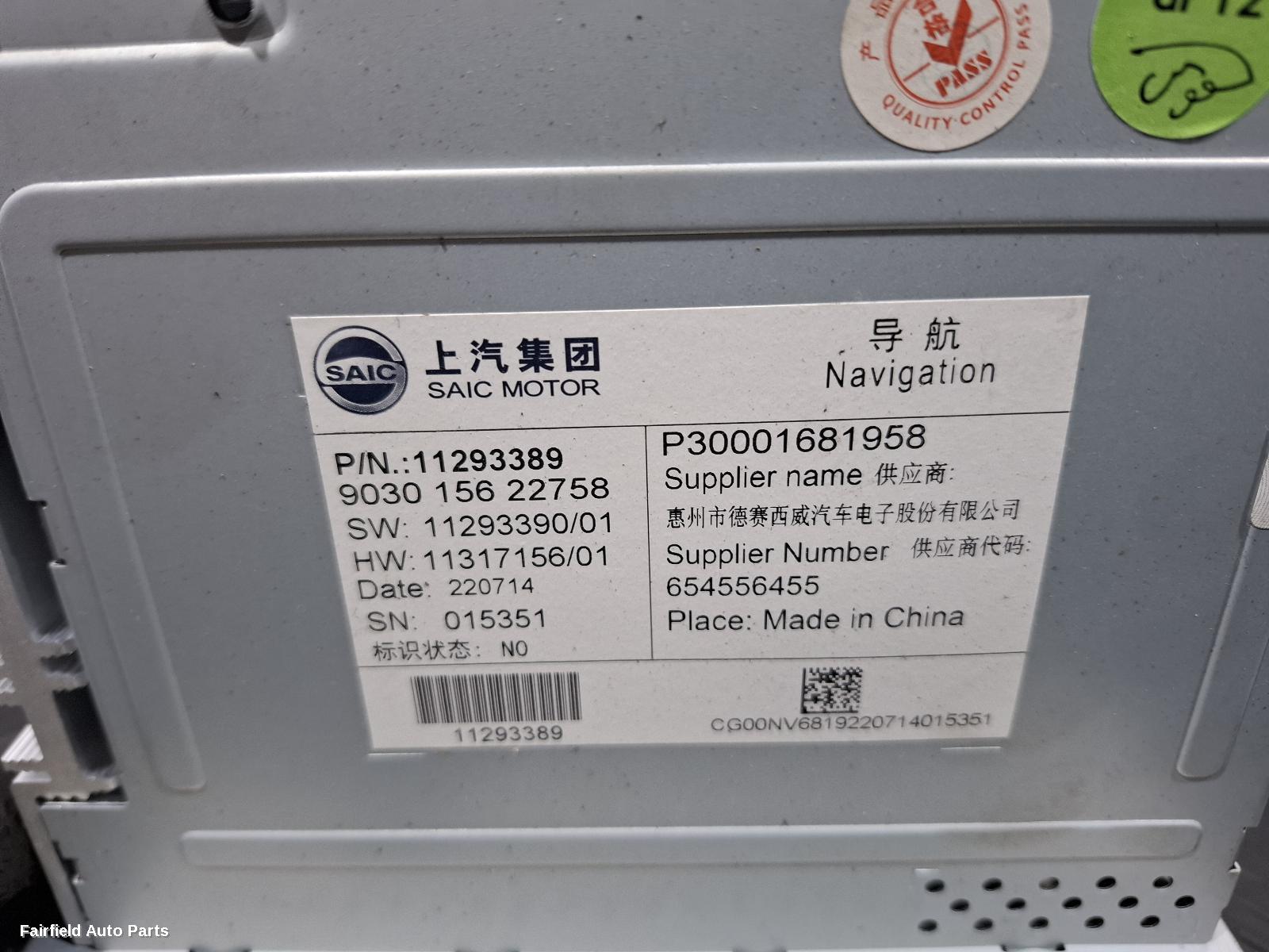 2018-2024 Mg Mg3 Radio Cd Dvd Sat Tv