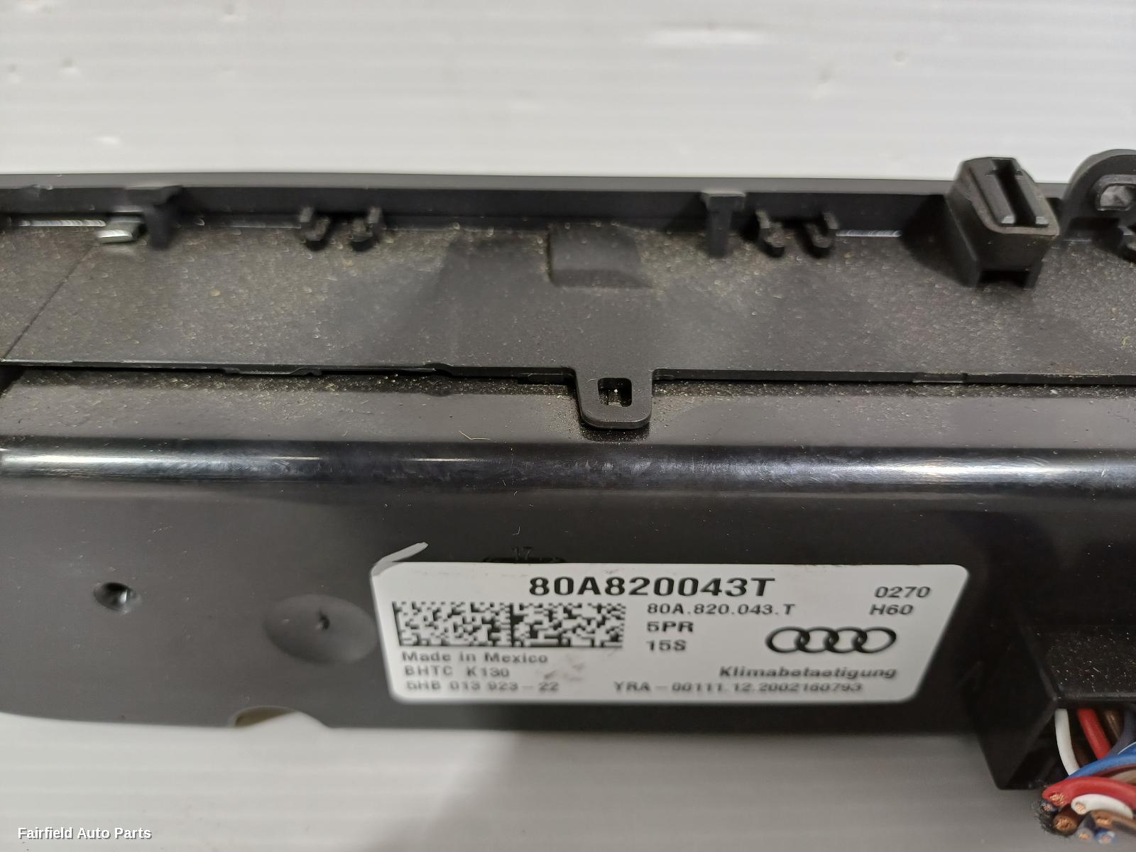 2017-2025 Audi Q5 Heater Ac Controls