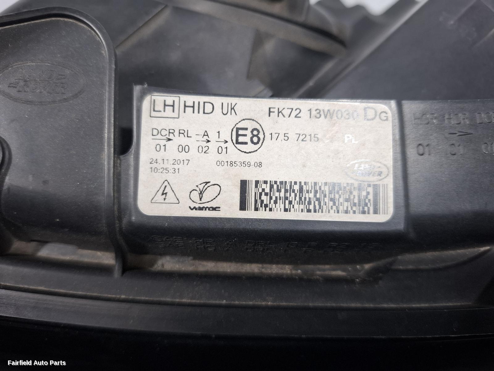 2015-2019 Land Rover Discovery Sport Left Headlamp