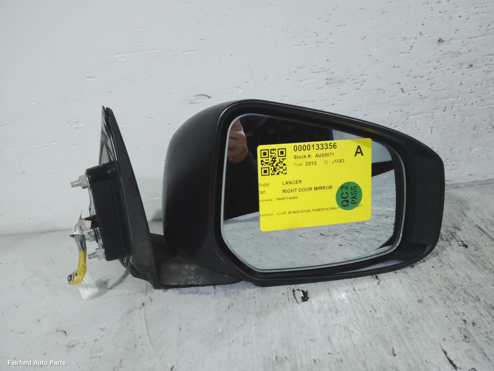 2014-2017 Mitsubishi Lancer Right Door Mirror