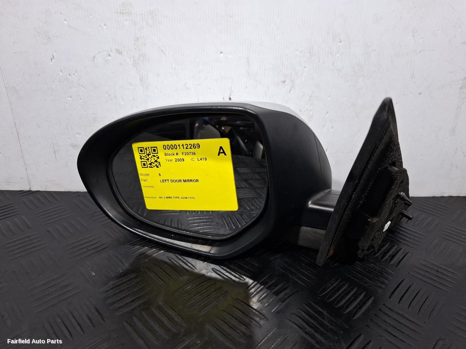 2008-2012 Mazda 6 Left Door Mirror
