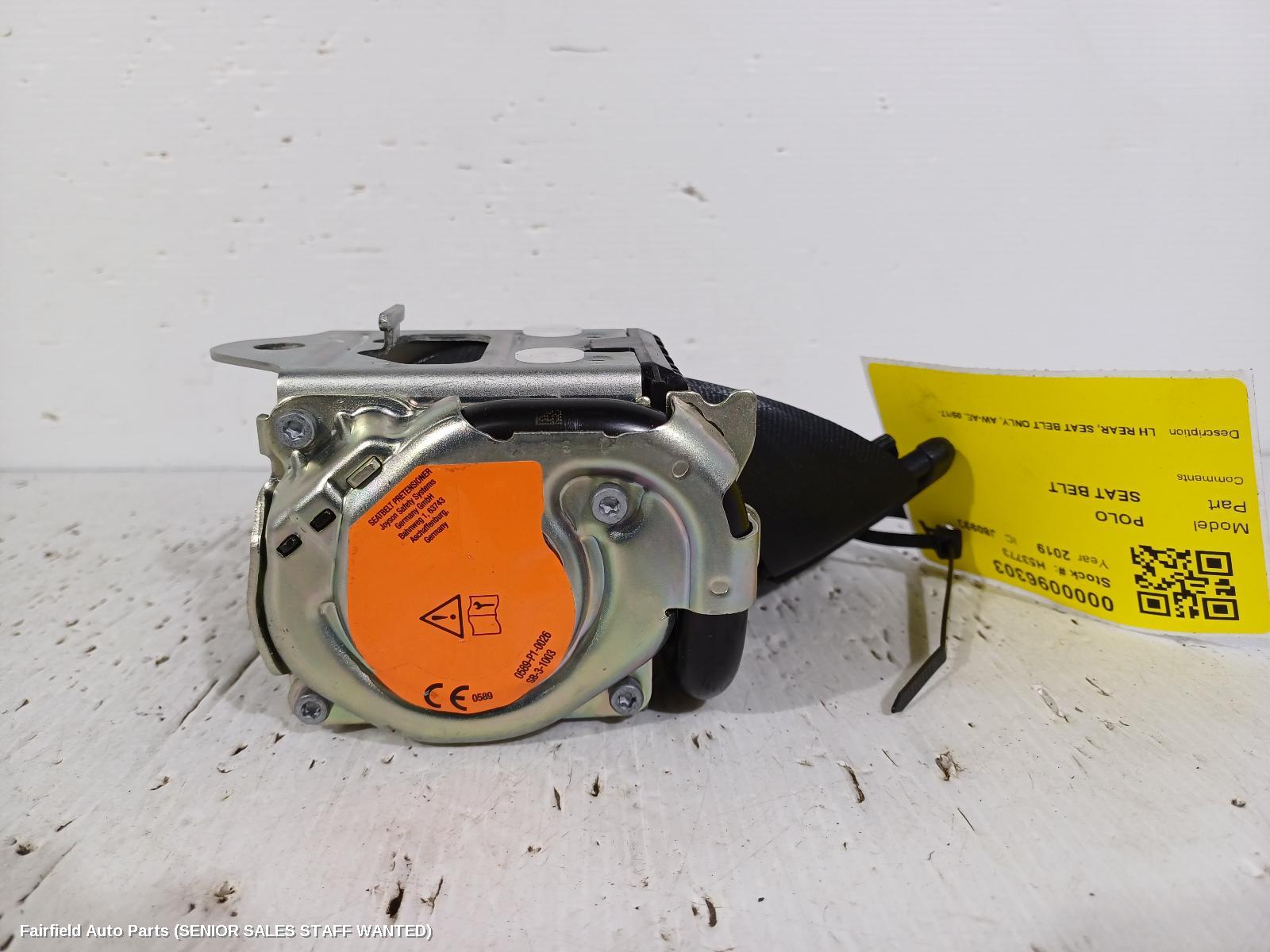 2019 Volkswagen Polo Seatbelt Stalk