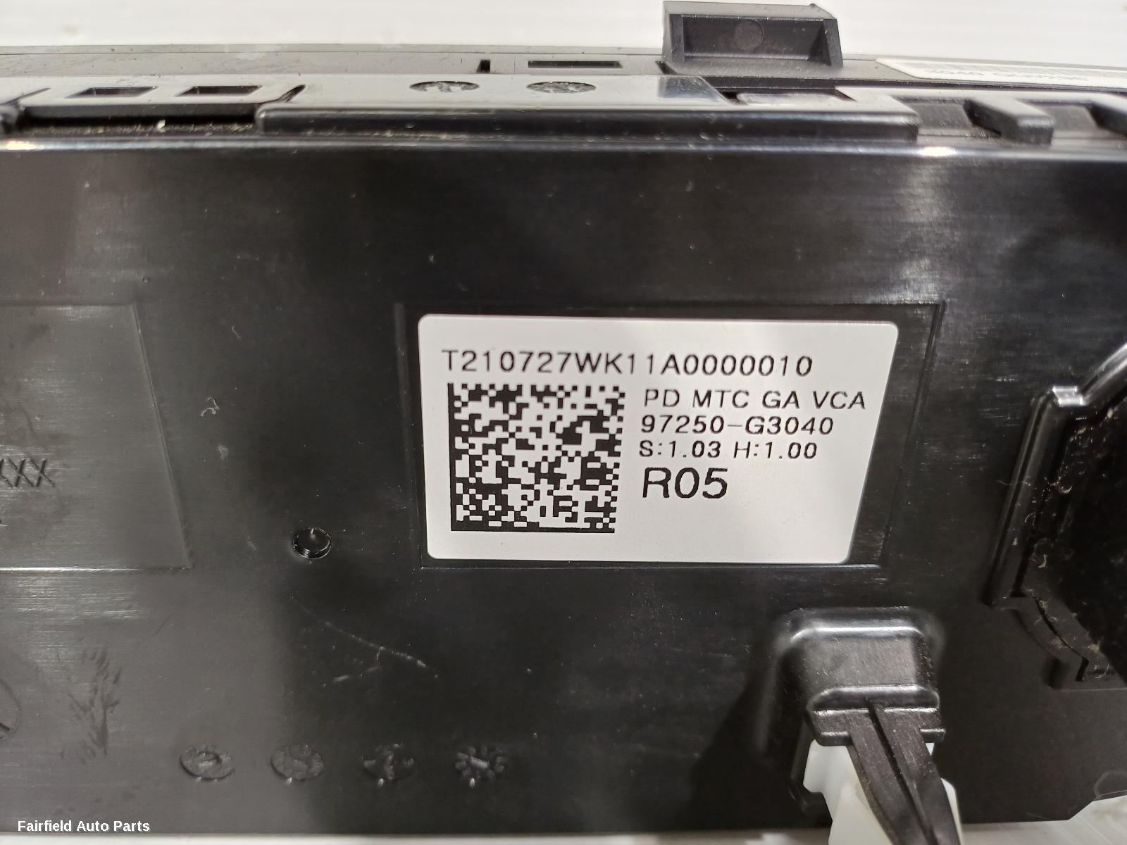 2017-2025 Hyundai I30 Heater Ac Controls