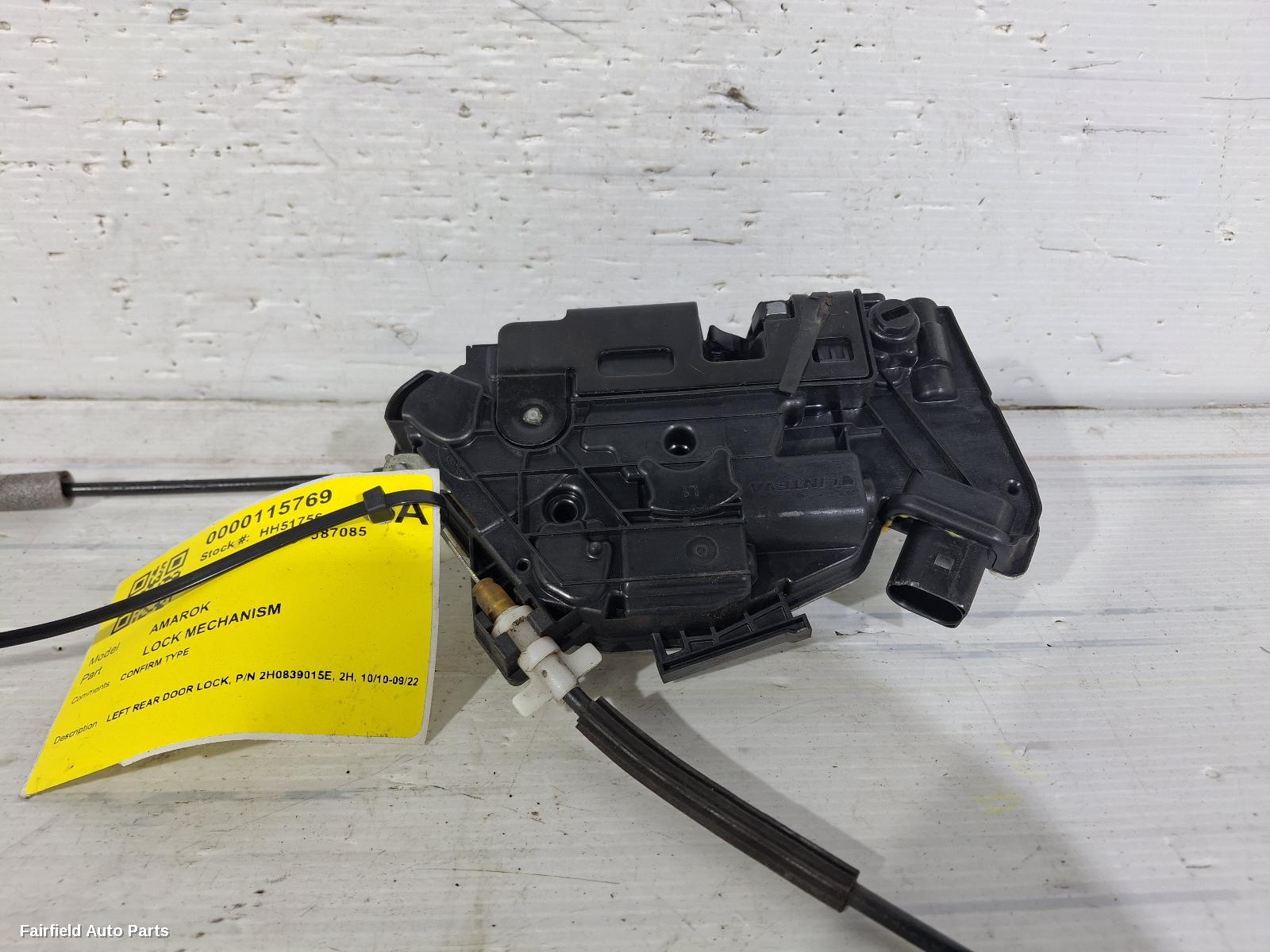 2010-2022 Volkswagen Amarok Door Boot Gate Lock