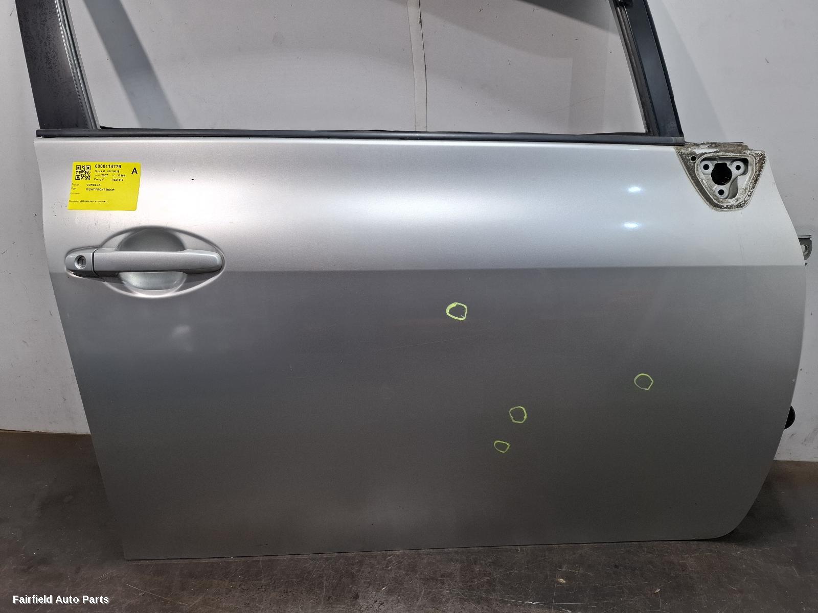 2007-2012 Toyota Corolla Right Front Door