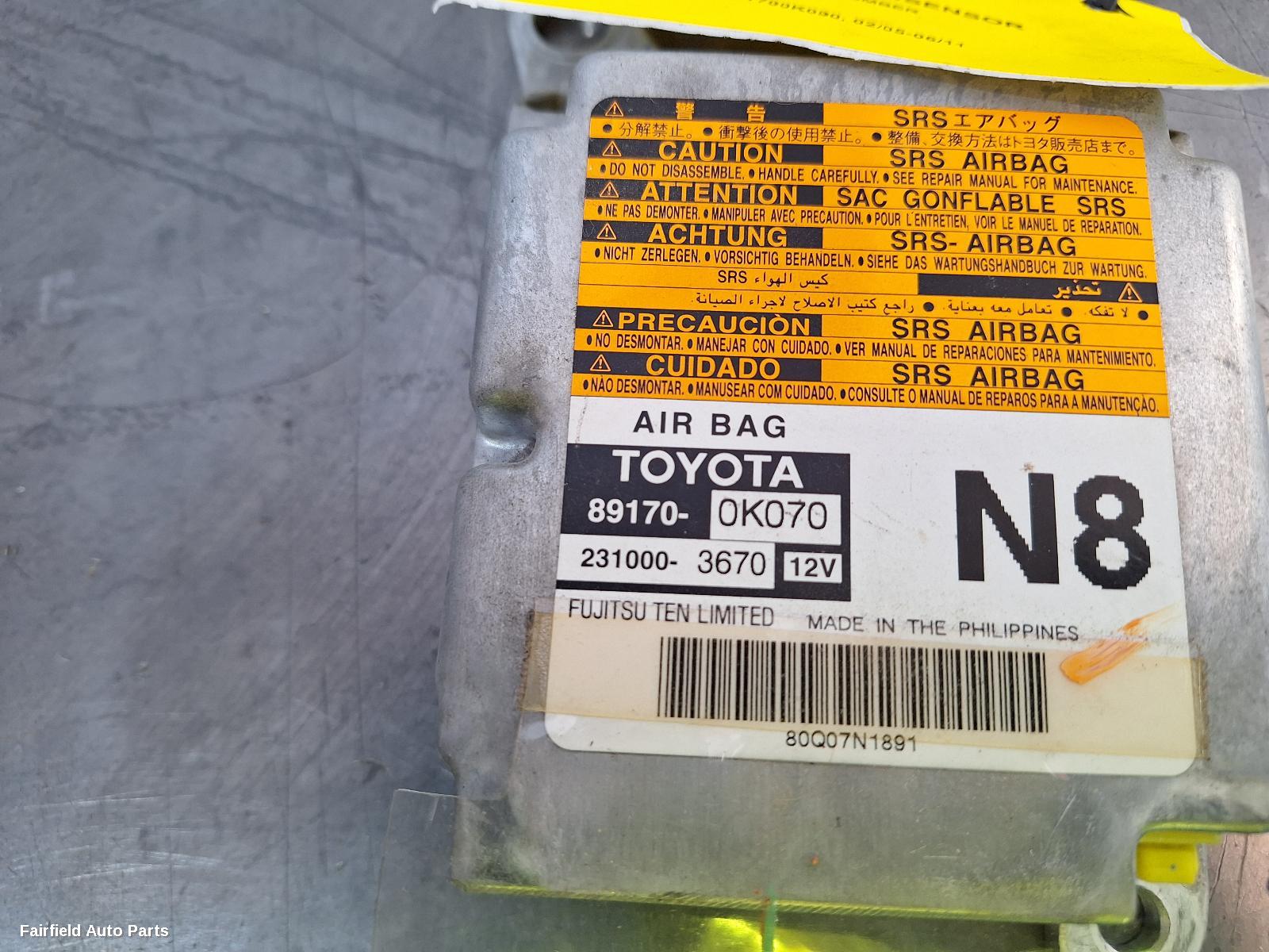 2005-2011 Toyota Hilux Airbag Module Sensor