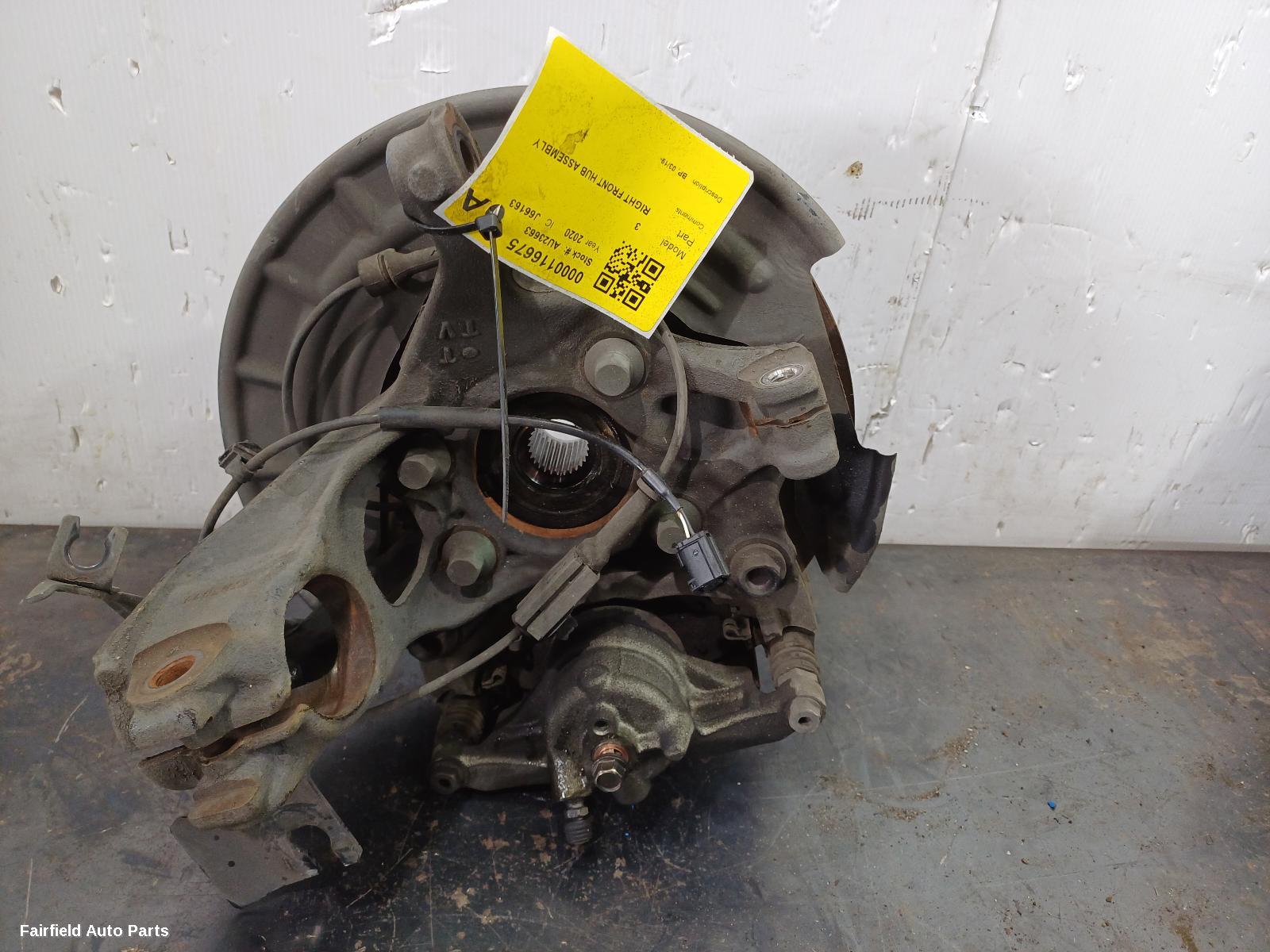 2019-2025 Mazda 3 Right Front Hub Assembly