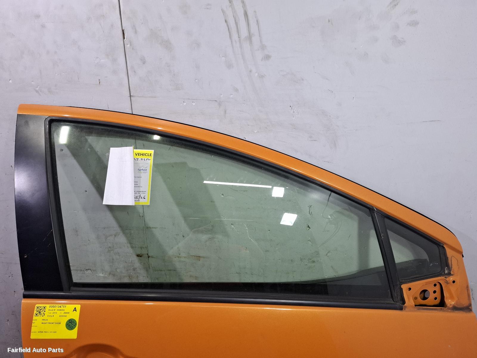 2011-2020 Toyota Prius Right Front Door