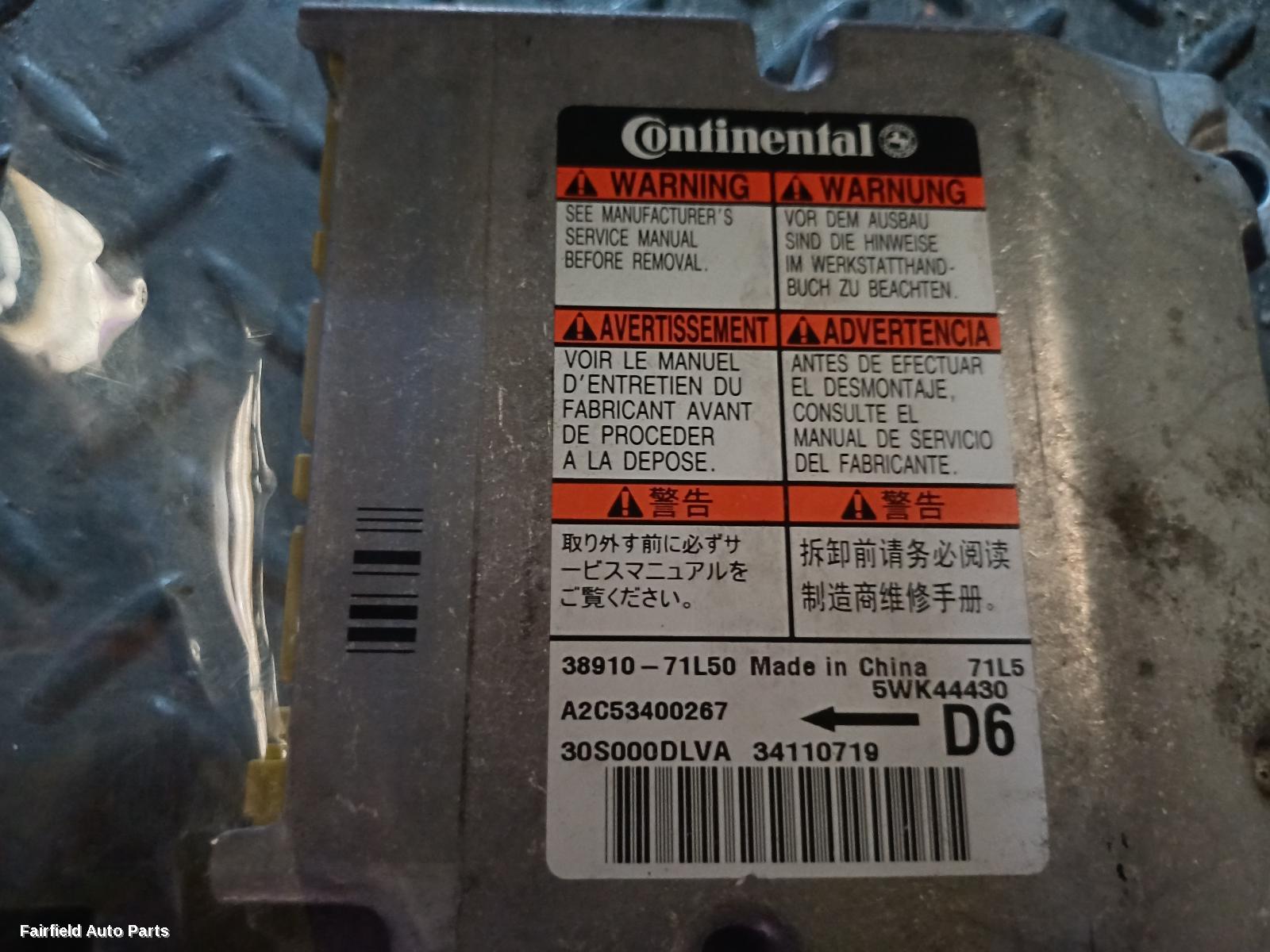 2012 Suzuki Swift Airbag Module Sensor