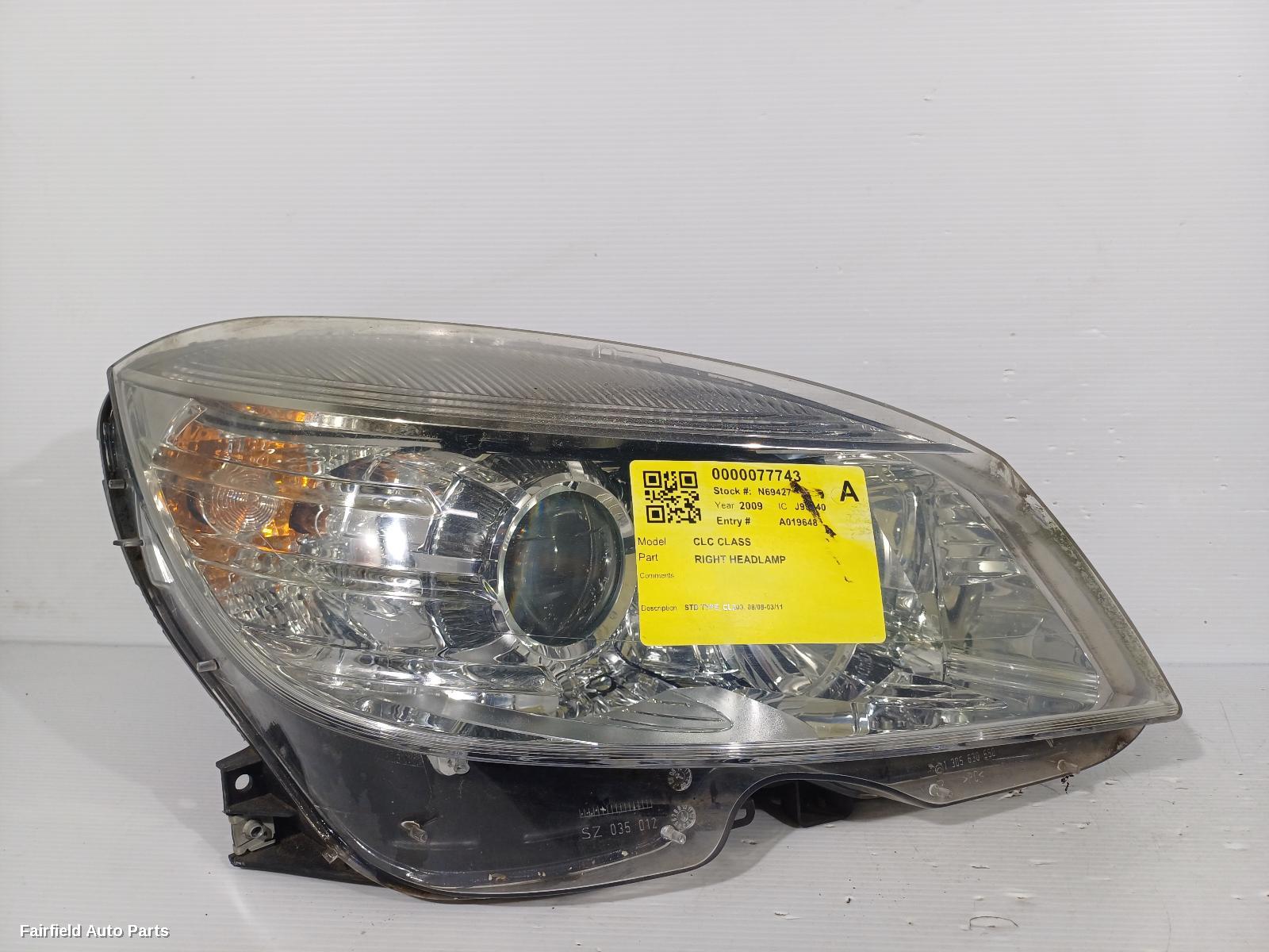 2008-2011 Mercedes Clc Class Right Headlamp