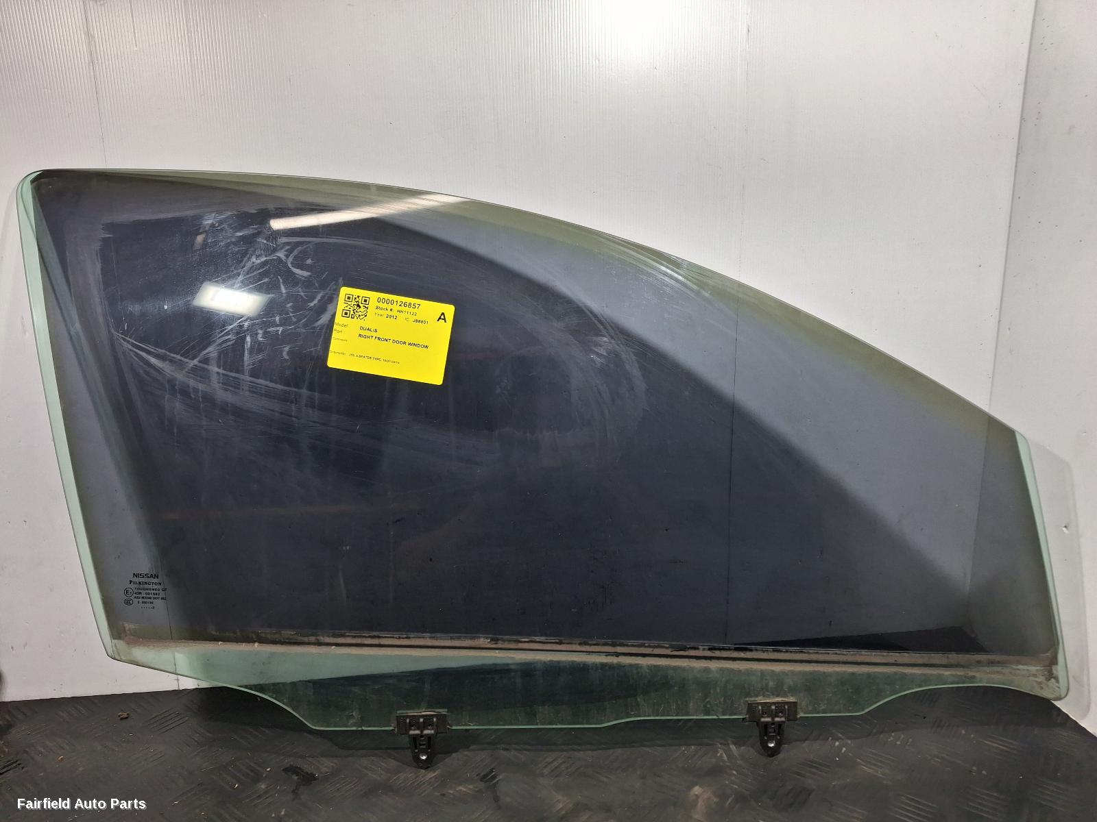 2007-2014 Nissan Dualis Right Front Door Window