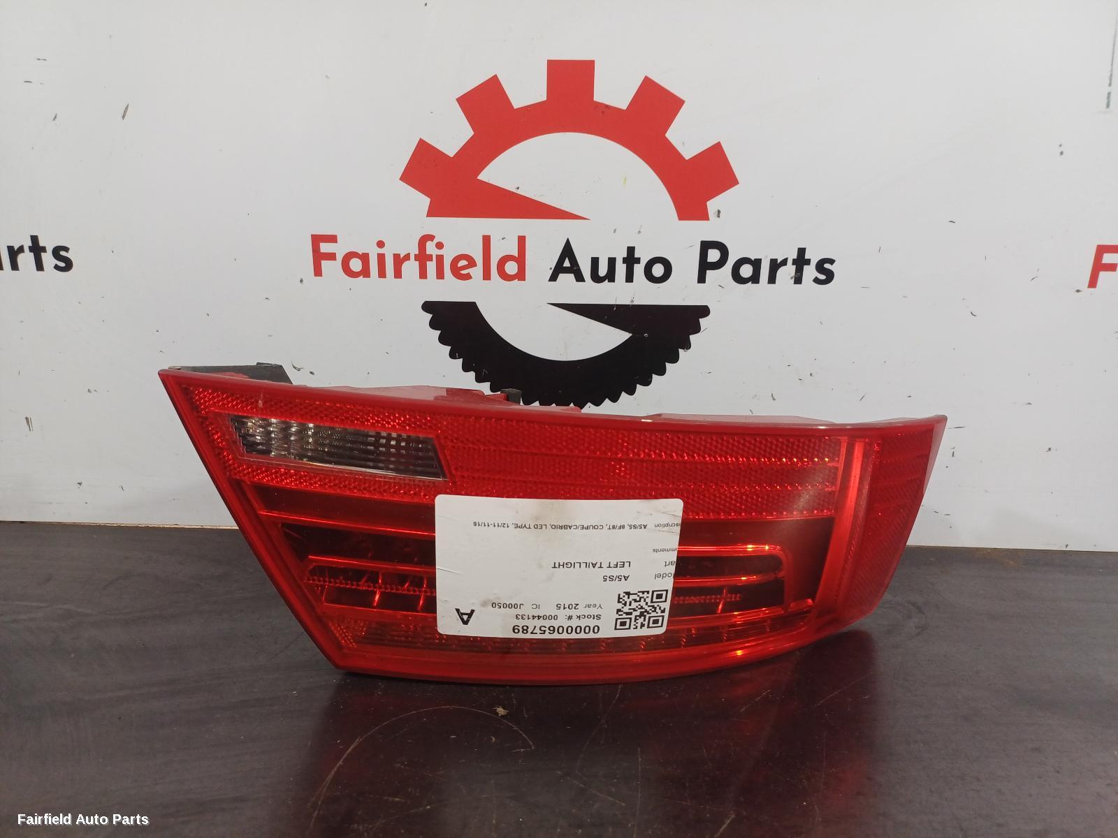 2015 Audi A5 Left Taillight