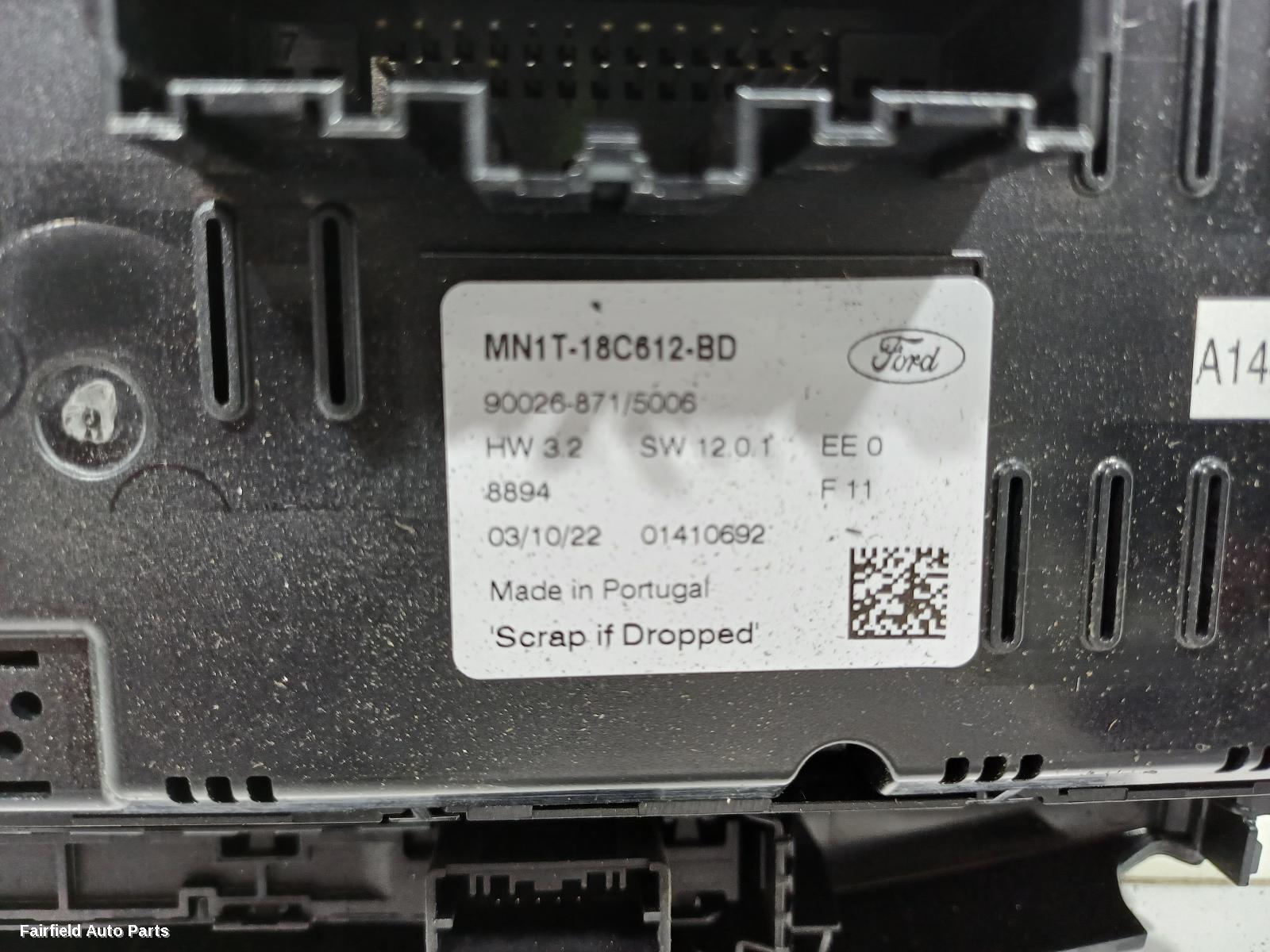 2020-2026 Ford Puma Heater Ac Controls
