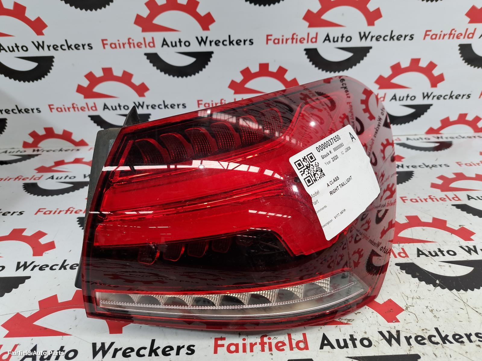 2020 Mercedes A Class Right Taillight