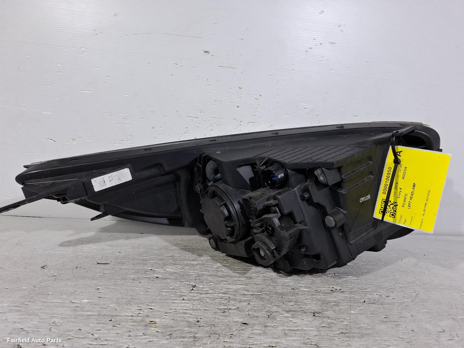 2019 Kia Picanto Left Headlamp