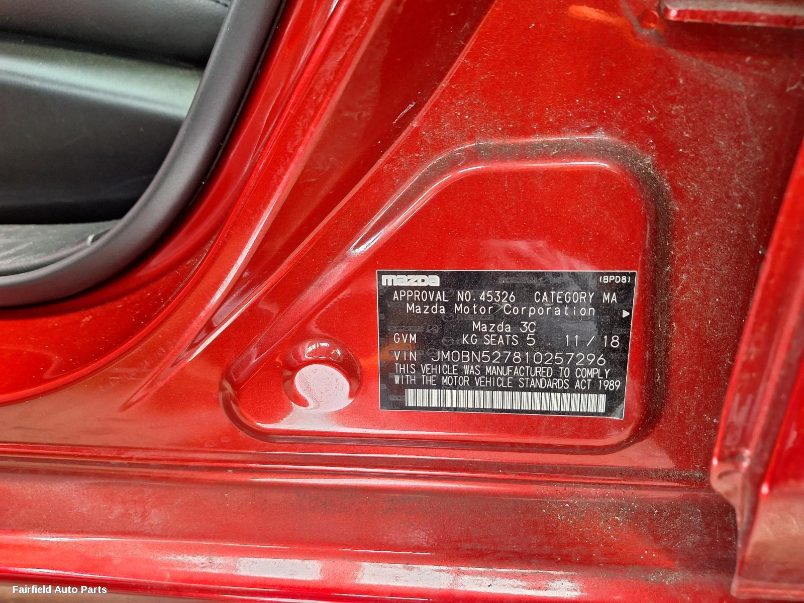 2016-2019 Mazda 3 Seatbelt Stalk