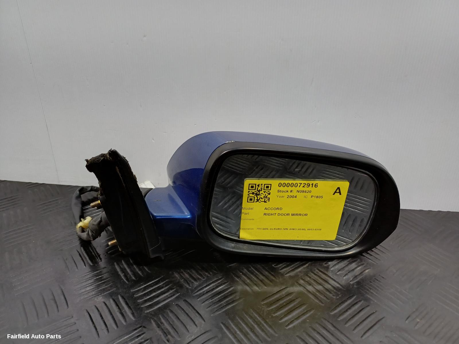 2003-2008 Honda Accord Right Door Mirror