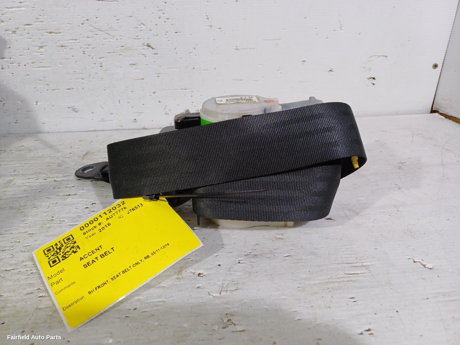 2011-2019 Hyundai Accent Seatbelt Stalk