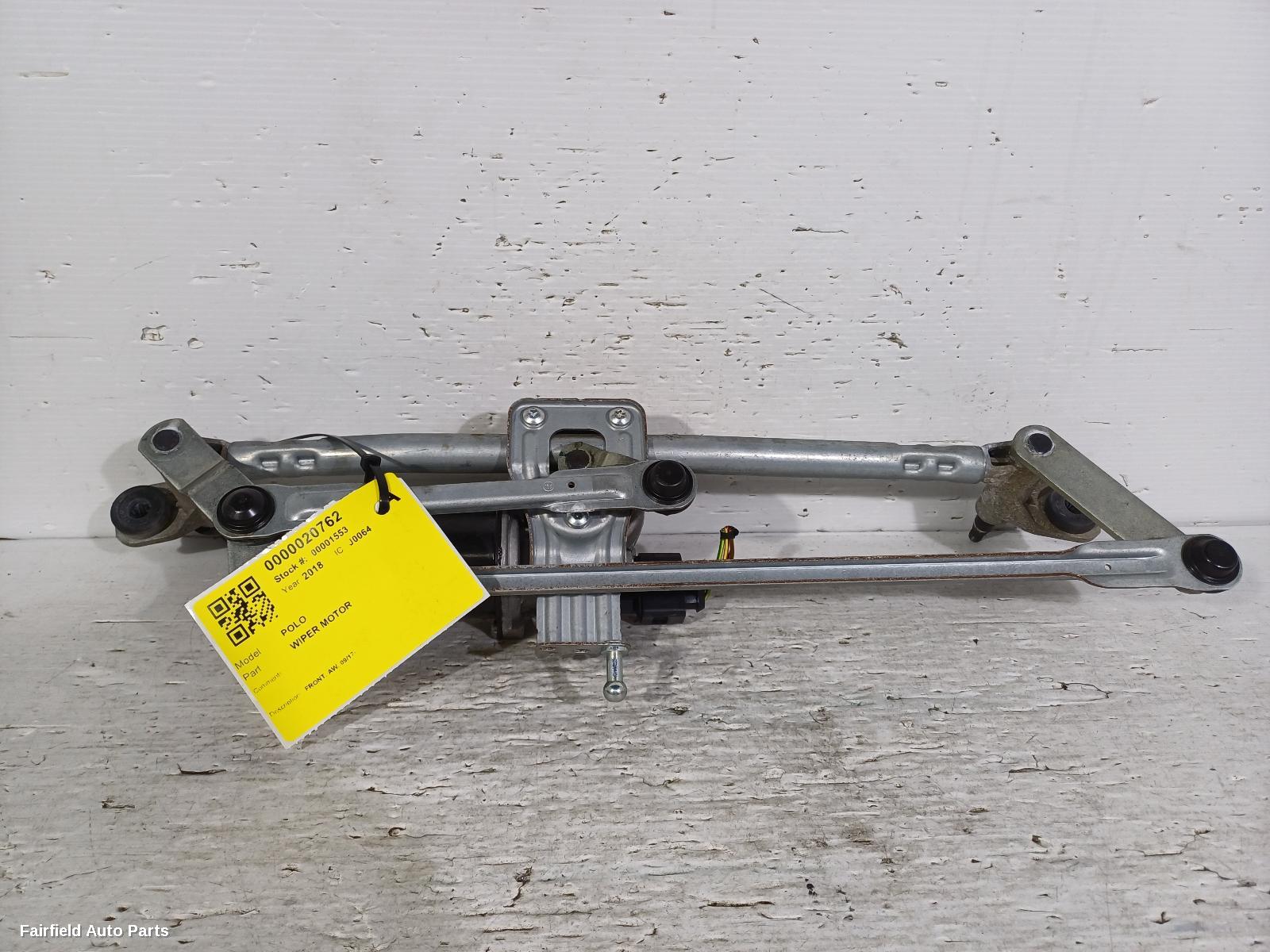 2017-2022 Volkswagen Polo Wiper Motor
