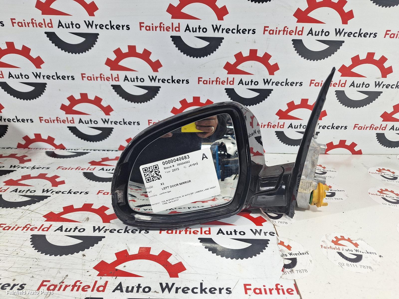 2014-2017 Bmw X3 Left Door Mirror