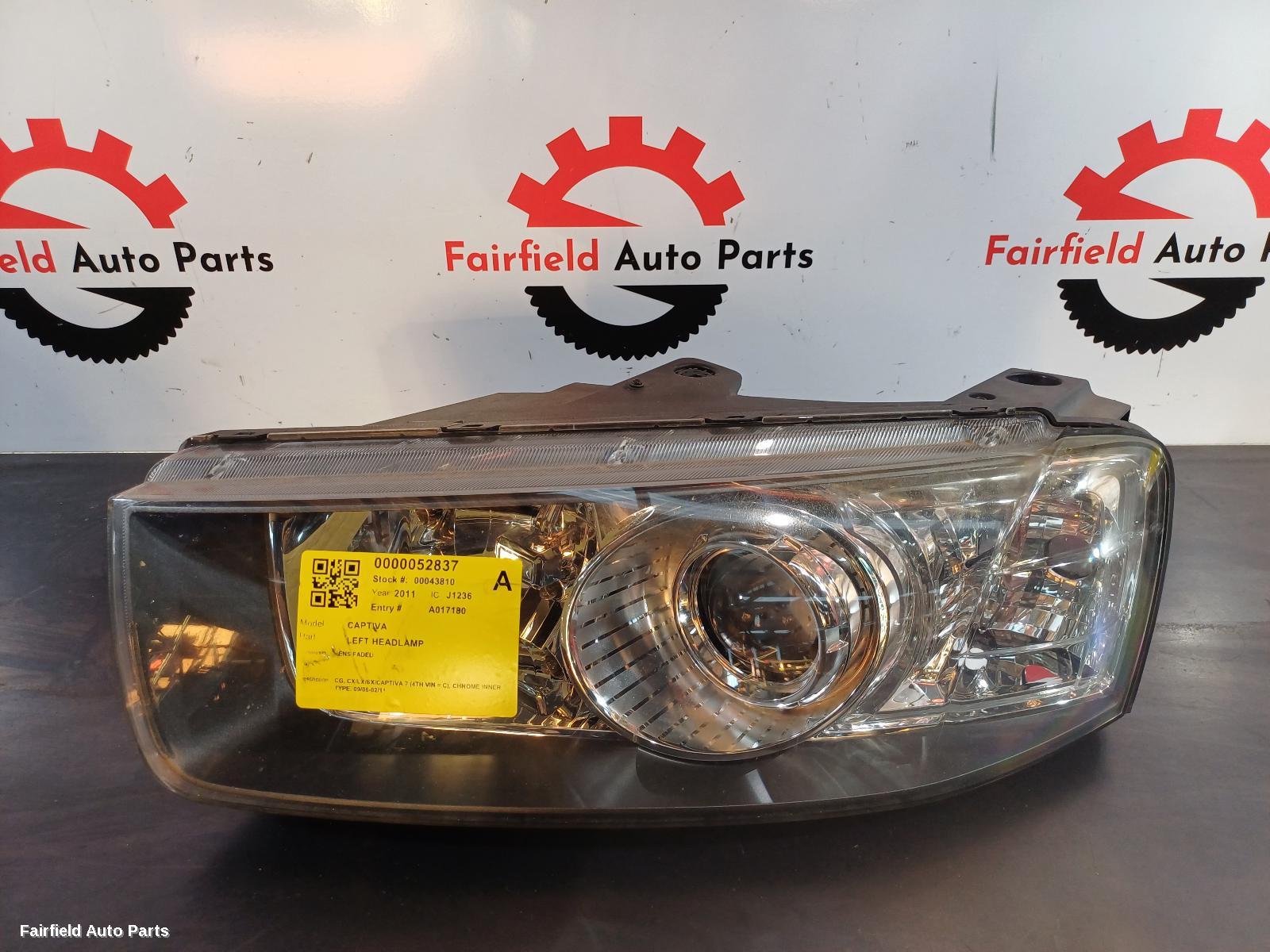 2011 Holden Captiva Left Headlamp