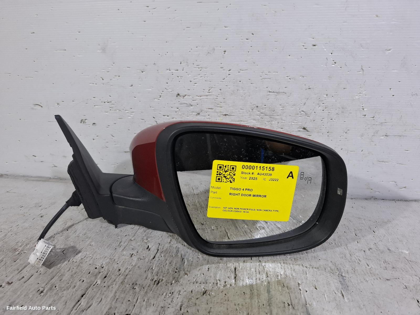 2024-2025 Chery Tiggo 4 Pro Right Door Mirror