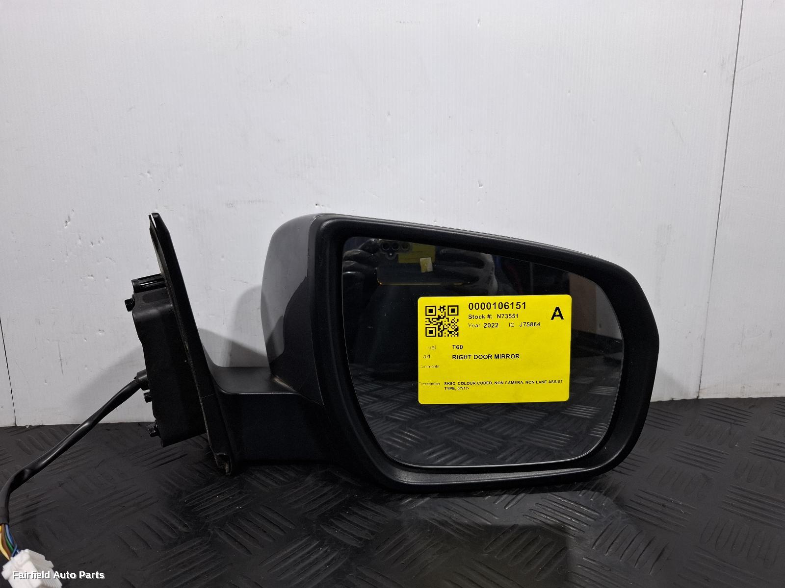 2021-2025 Ldv T60 Right Door Mirror
